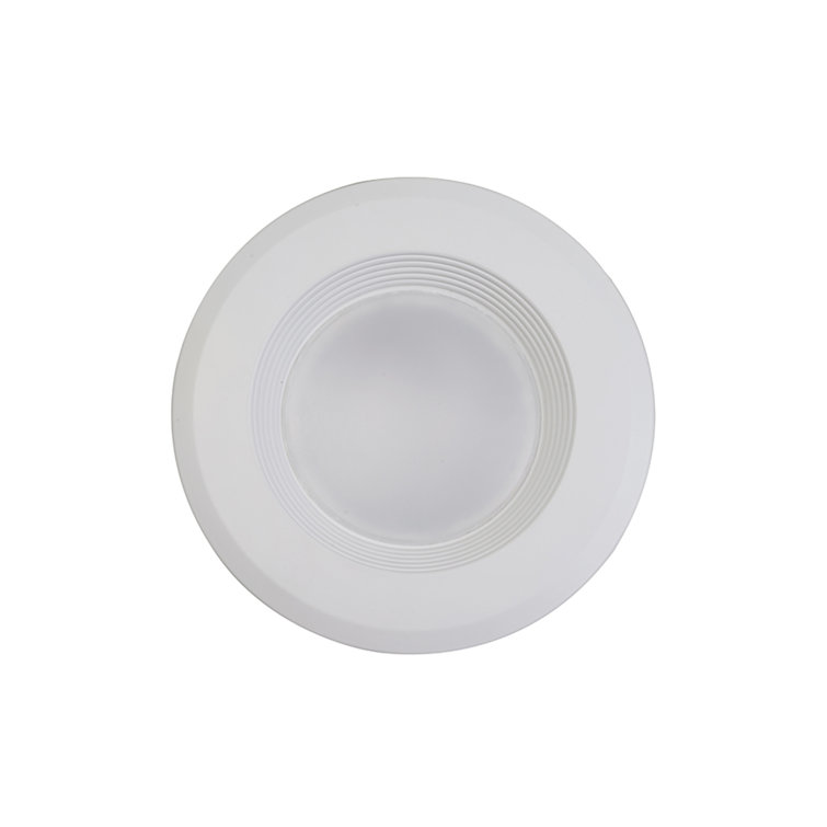 White Aluminum Circular LED Recessed Light Fixture