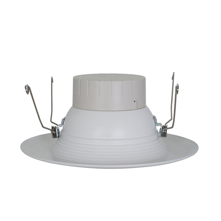 White Aluminum Circular LED Recessed Light Fixture