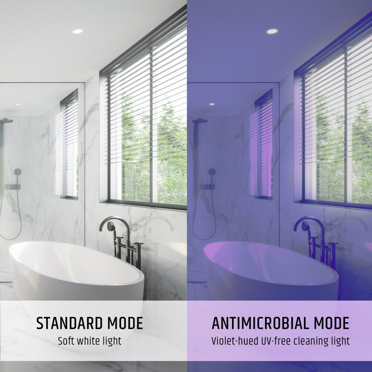 White Aluminum Circular LED Recessed Light Fixture
