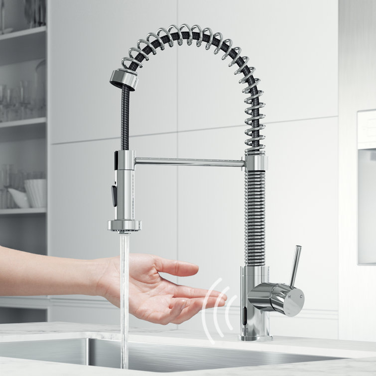 Chrome Touchless Pull-Down Kitchen Faucet with Spray