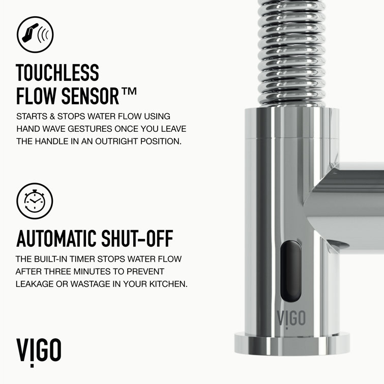 Chrome Touchless Pull-Down Kitchen Faucet with Spray