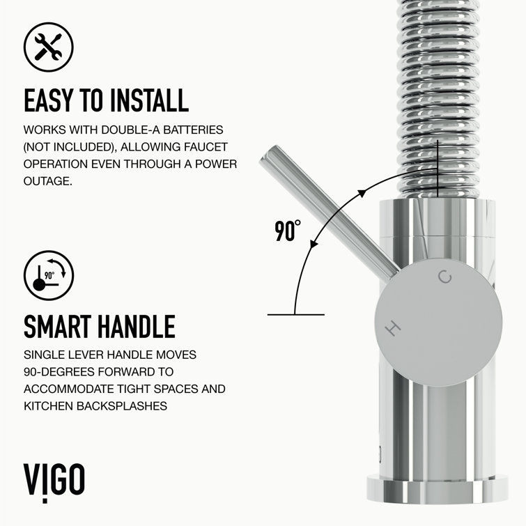 Chrome Touchless Pull-Down Kitchen Faucet with Spray