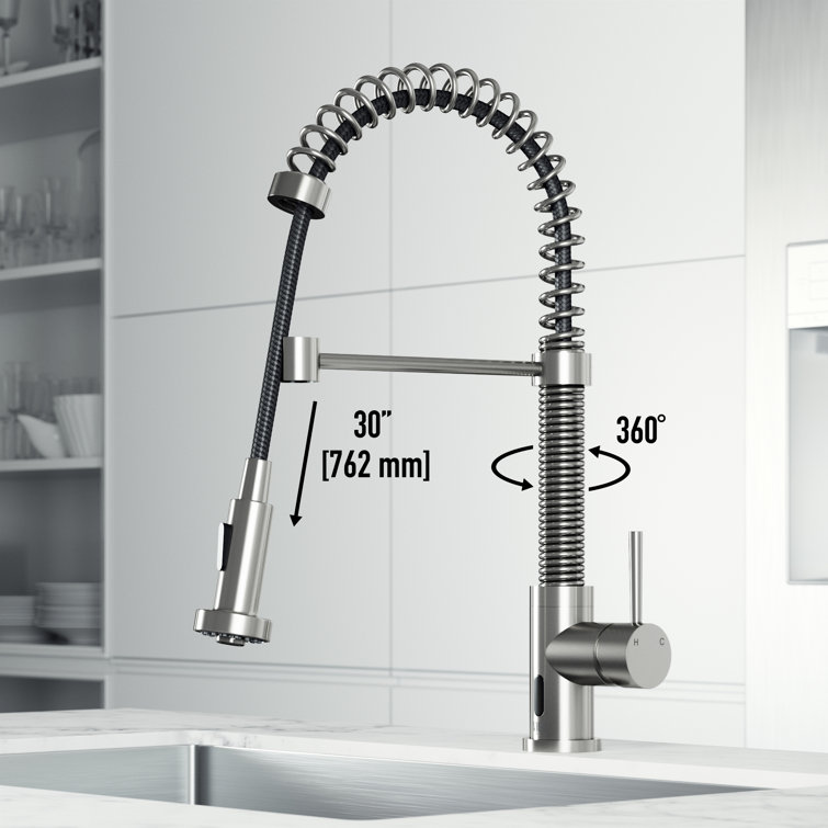 Stainless Steel Touchless Pull-Down Kitchen Faucet with Spray