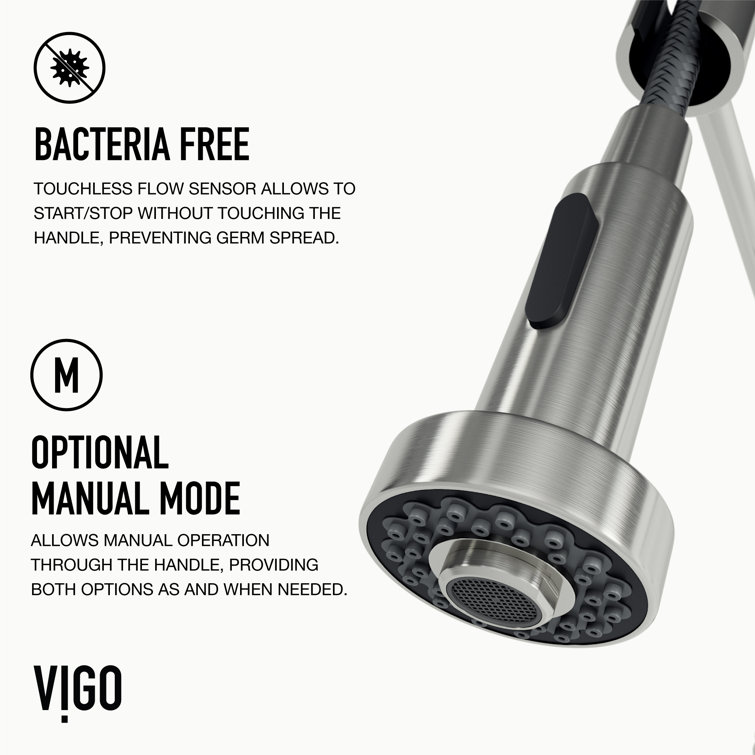 Stainless Steel Touchless Pull-Down Kitchen Faucet with Spray