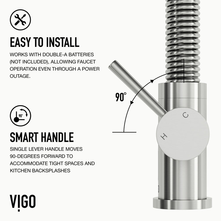 Stainless Steel Touchless Pull-Down Kitchen Faucet with Spray