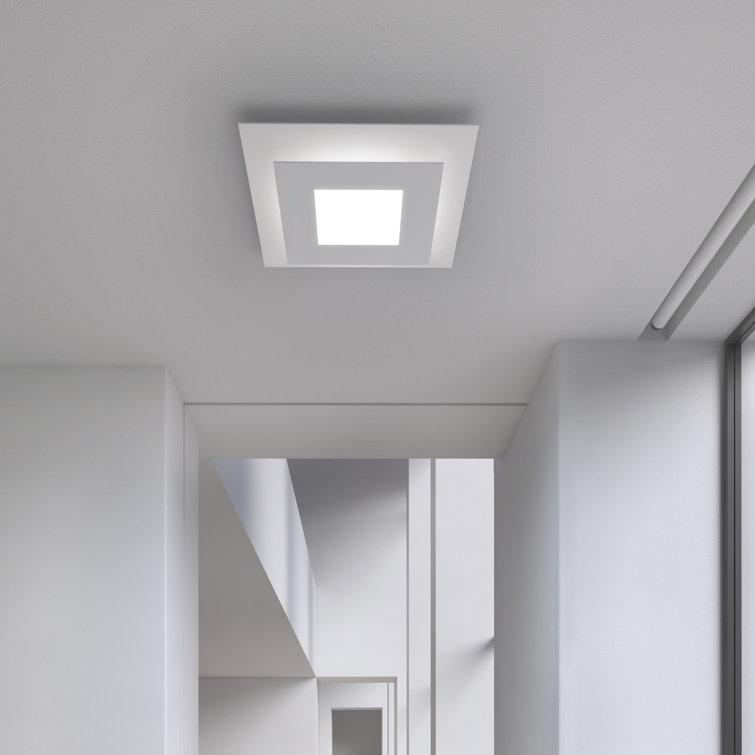Contemporary Indoor/Outdoor 20" LED Flush Mount in Textured White