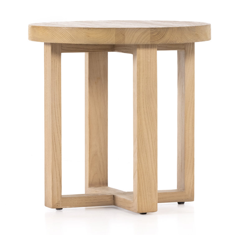 Contemporary Nettlewood Round End Table with Stone Finish