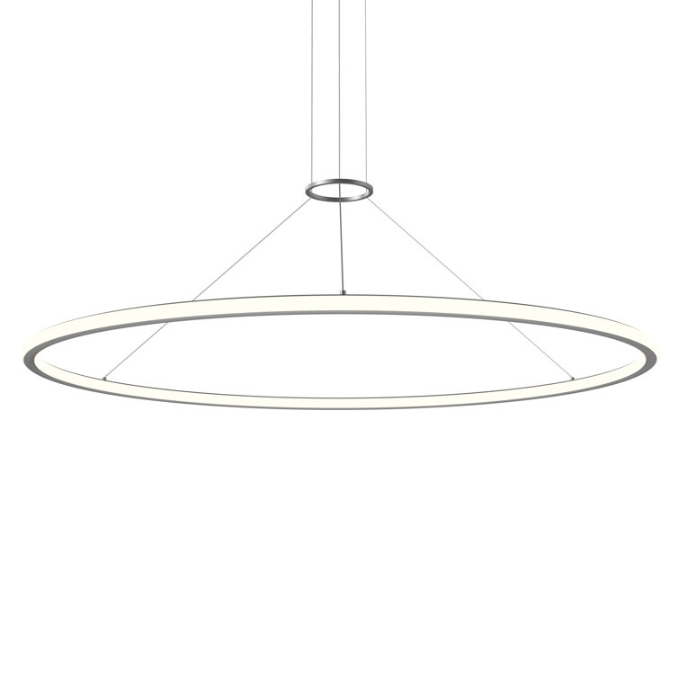 Luna Bright Satin Aluminum 61.5" LED Pendant Light for Indoors/Outdoors