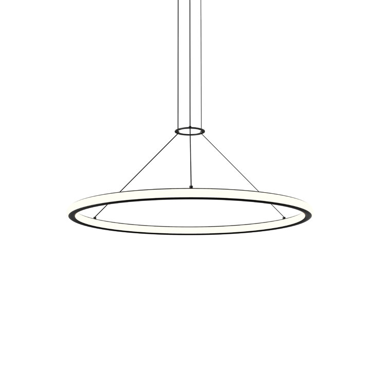 Satin Black Luna LED Indoor/Outdoor Contemporary Pendant Light
