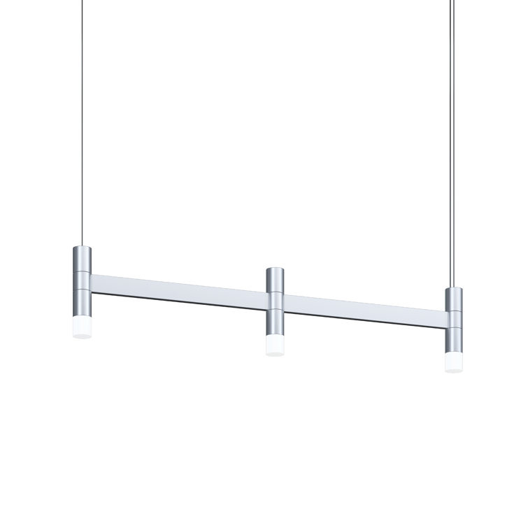 Systema Staccato 29'' Bright Satin Aluminum LED Island Pendant