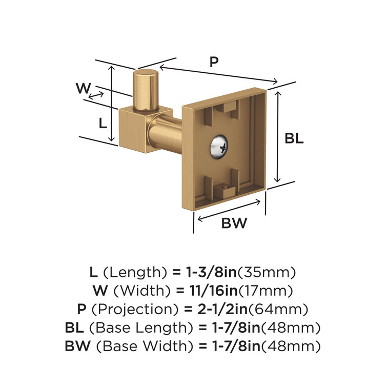 Champagne Bronze Single Prong Wall Mounted Hook