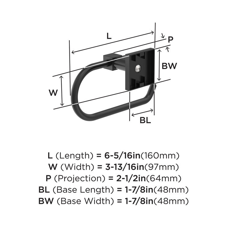 Matte Black Single Post Wall Mount Toilet Paper Holder