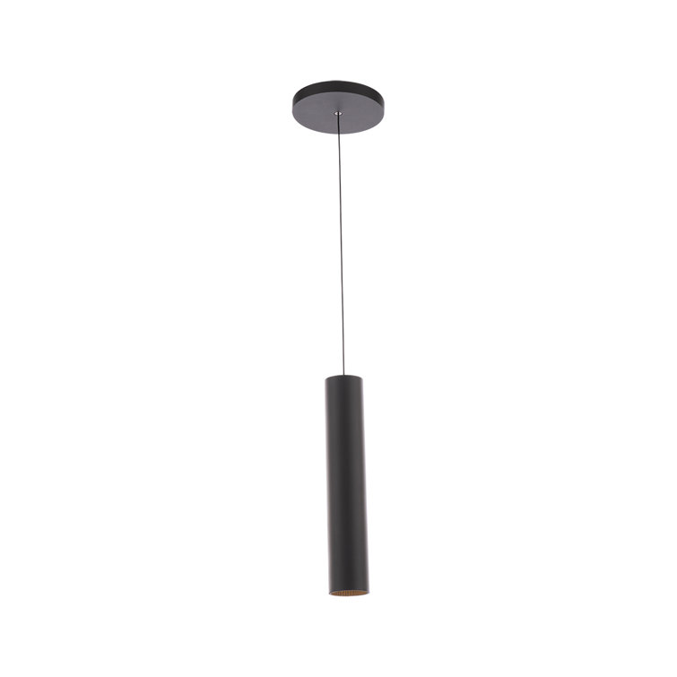 Silo Slim Black Aluminum LED Pendant Light with Adjustable Beam