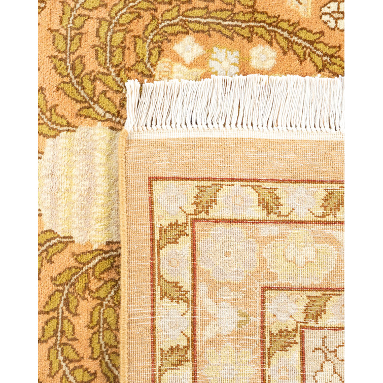 Hinlee One-of-a-Kind Hand-Knotted Brown Wool Area Rug