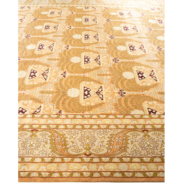 Hinlee One-of-a-Kind Hand-Knotted Brown Wool Area Rug