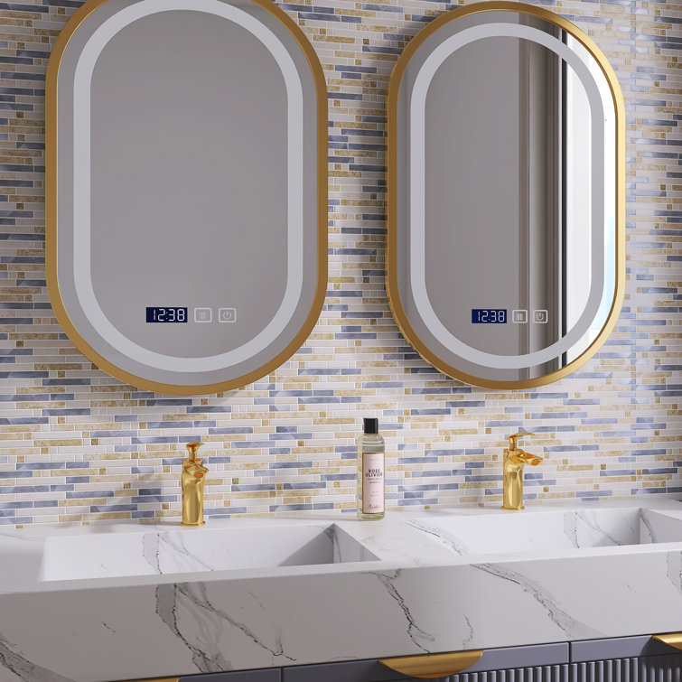 Beige and Silver Natural Stone Linear Mosaic Wall Tile