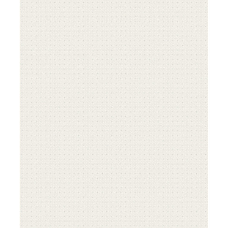 White and Silver Petite Floral Non-Woven Wallpaper Roll