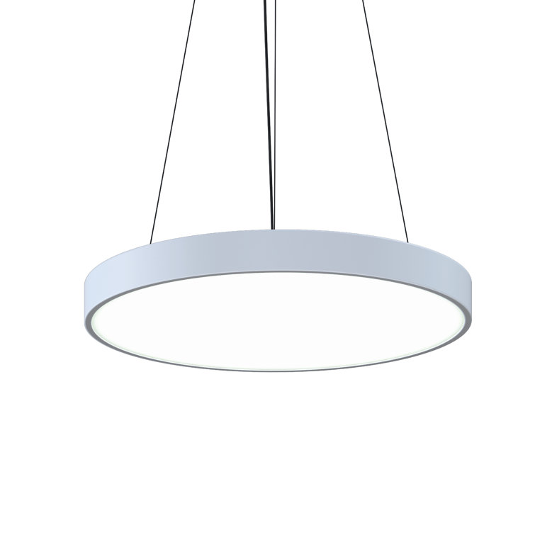 Satin White Round LED Pendant Light