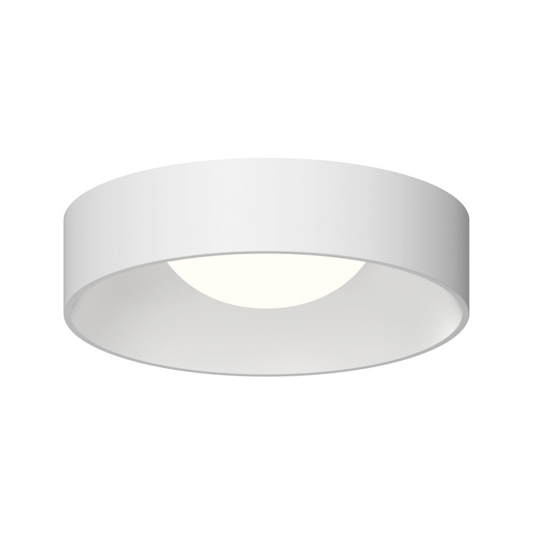 Satin White 22" Acrylic Drum LED Flush Mount