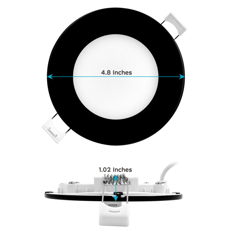 4-Inch Black Aluminum LED Canless Recessed Lighting Kit