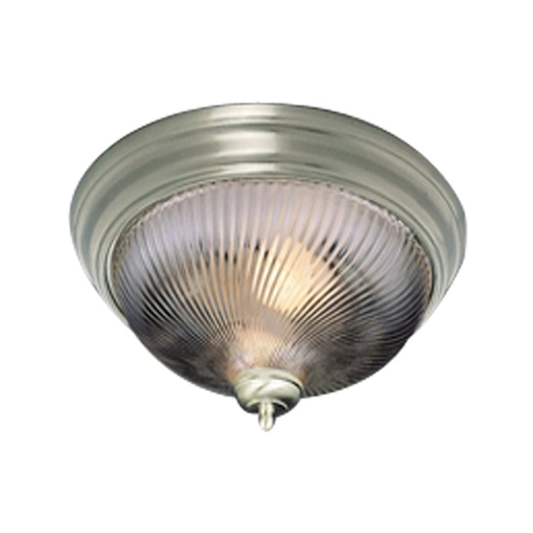 Brushed Nickel and Clear Glass Flush Mount Ceiling Light