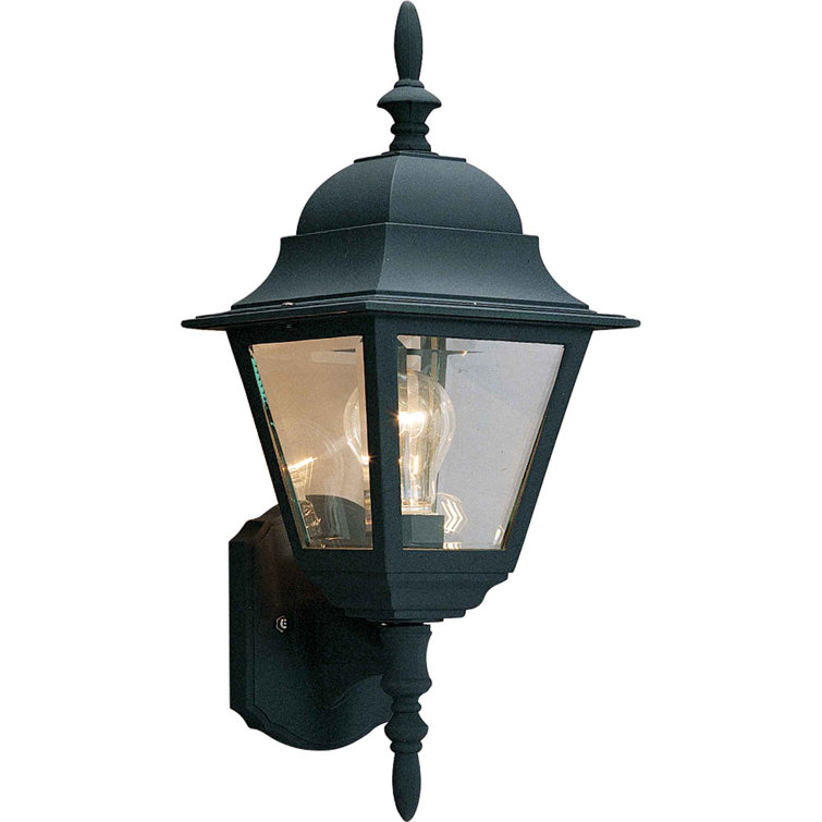 Black Cast Aluminum Outdoor Wall Lantern Sconce