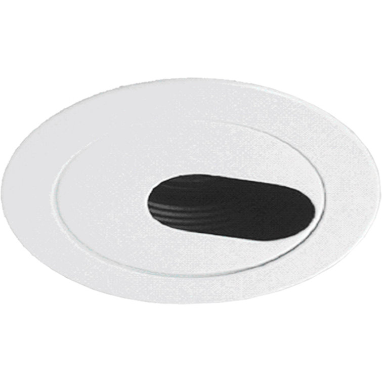 White 4'' Slotted Recessed Trim with Black Aperture