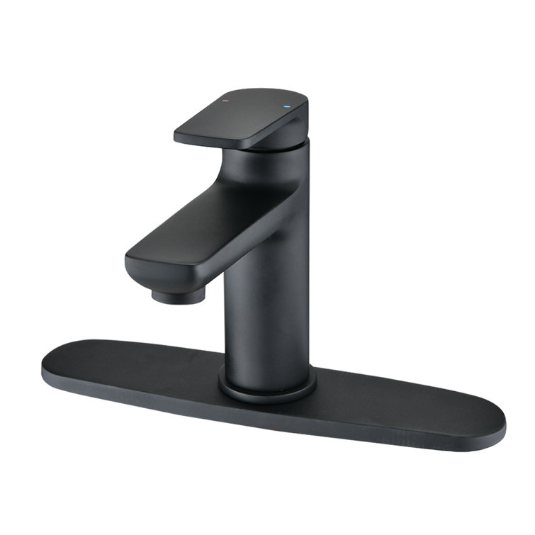 Gray Single-Hole Single-Handle Rust Resistant Bathroom Faucet