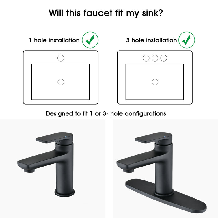 Gray Single-Hole Single-Handle Rust Resistant Bathroom Faucet