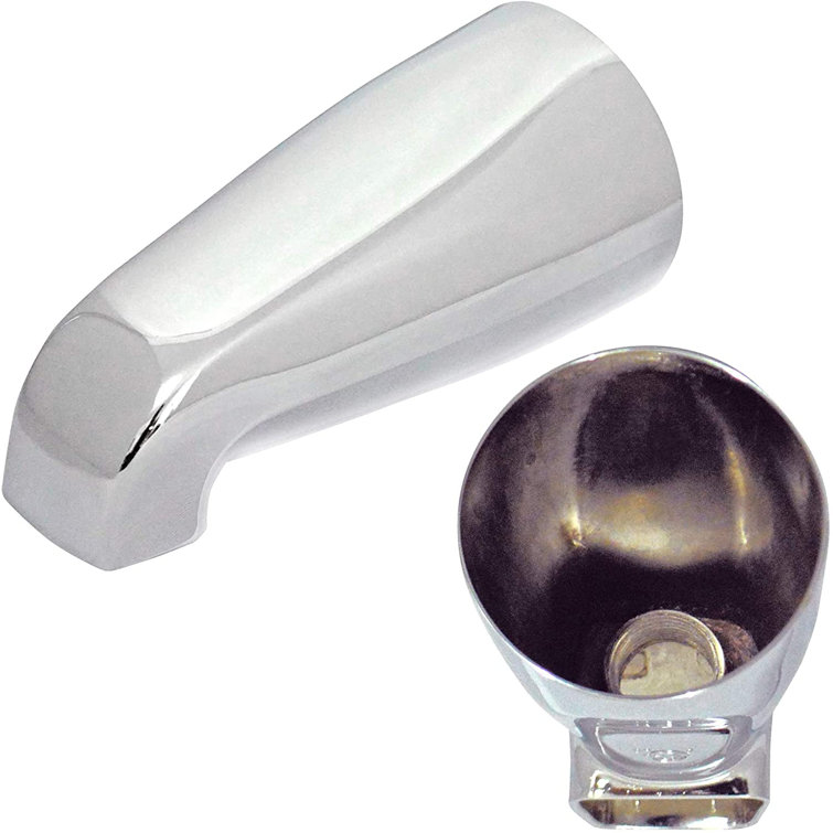 Polished Chrome Wall Mounted Tub Spout with Diverter