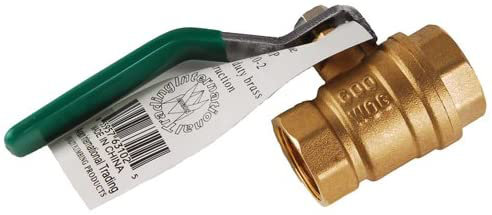Heavy Duty Brass Ball Valve with Green Handle