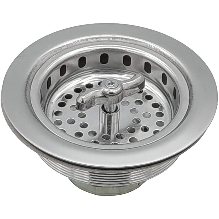 Silver Stainless Steel Spin and Seal Kitchen Basket Strainer