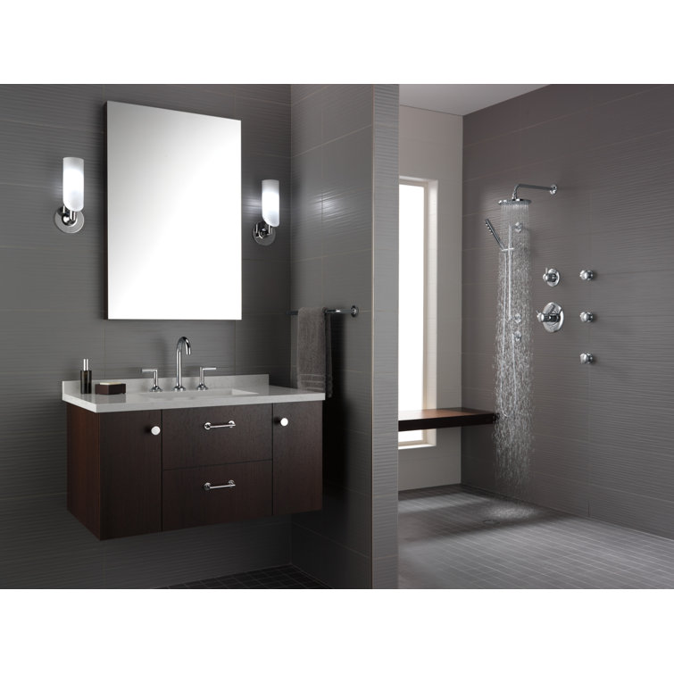 Brushed Nickel 24" Modern Wall Mounted Towel Bar