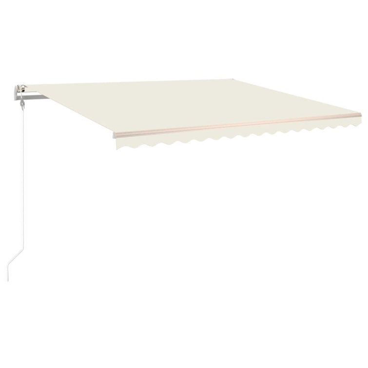 Cream Electric Retractable Awning with Aluminum Frame