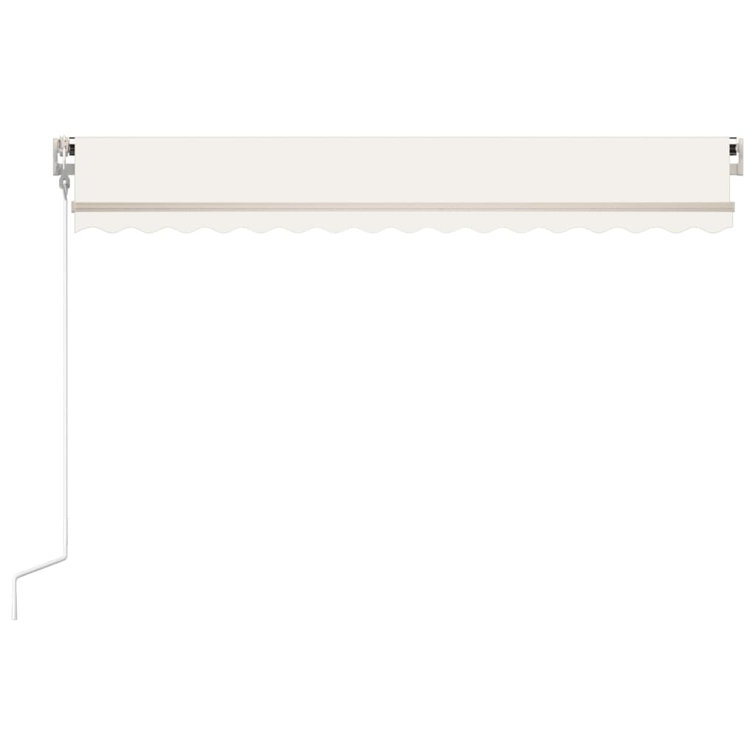 Cream Electric Retractable Awning with Aluminum Frame