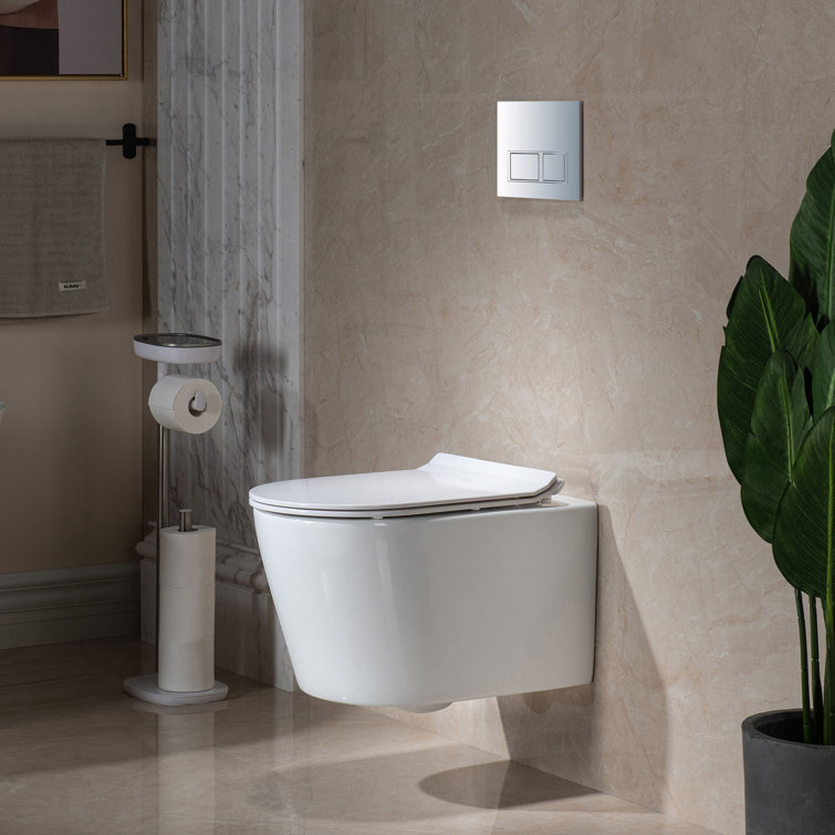 Elongated Wall Mounted Dual Flush High Efficiency Toilet