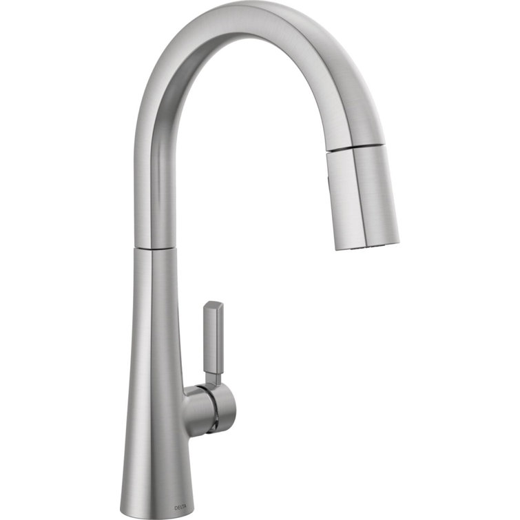 Monrovia Lumicoat Arctic Stainless Steel Pull Down Kitchen Faucet
