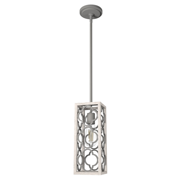 Gablecrest Distressed White Aluminum Mini Pendant Light