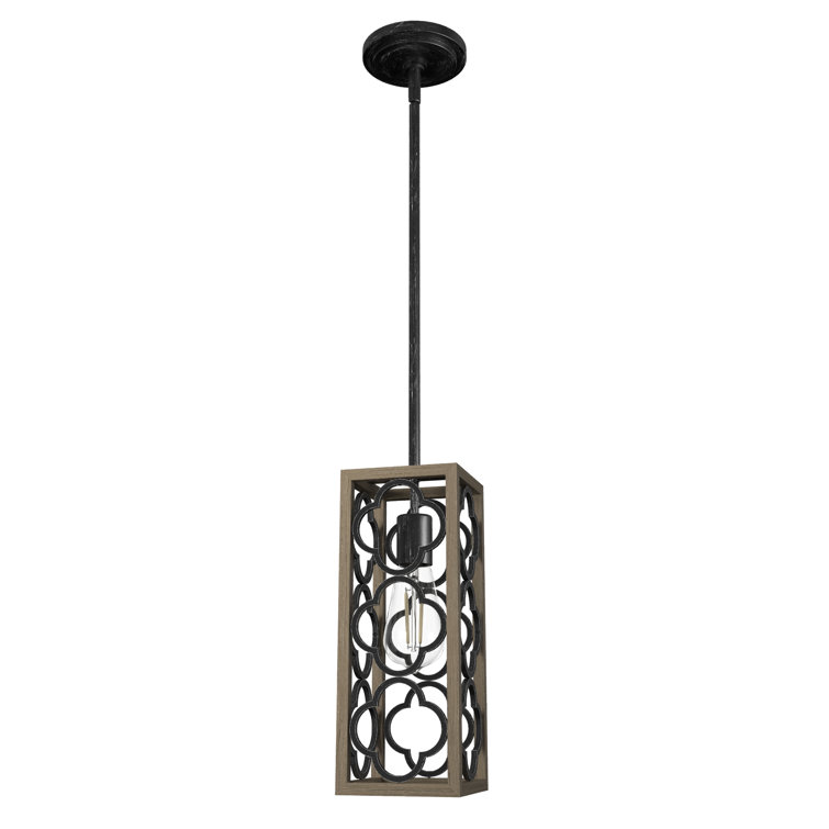 Gablecrest Transitional Black Aluminum Mini Pendant Light