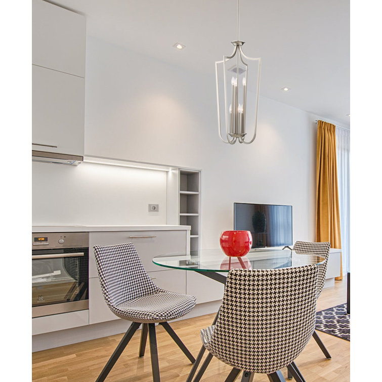 Elegant Brushed Nickel 6-Light LED Pendant for Indoor/Outdoor