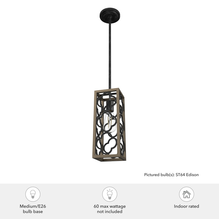 Gablecrest Transitional Black Aluminum Mini Pendant Light