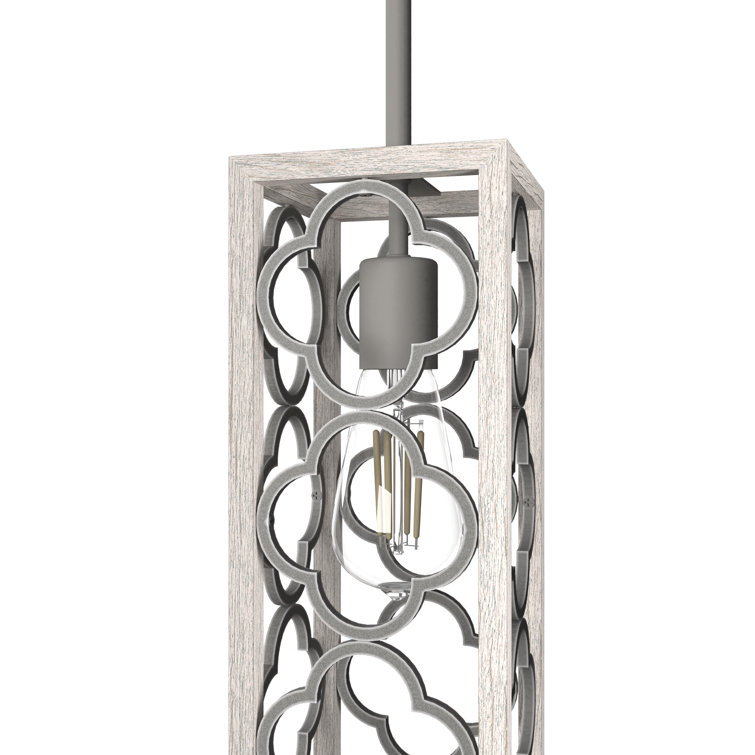 Gablecrest Distressed White Aluminum Mini Pendant Light