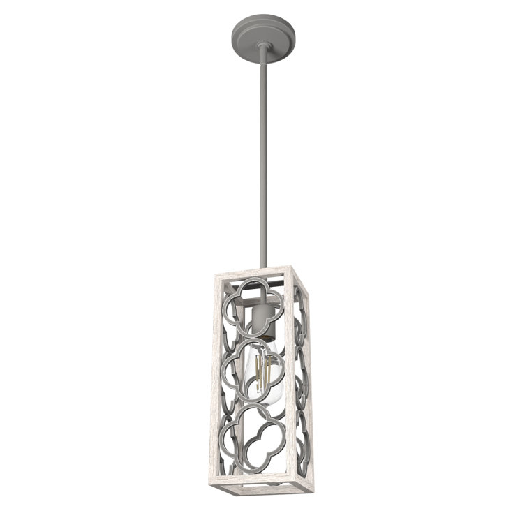 Gablecrest Distressed White Aluminum Mini Pendant Light