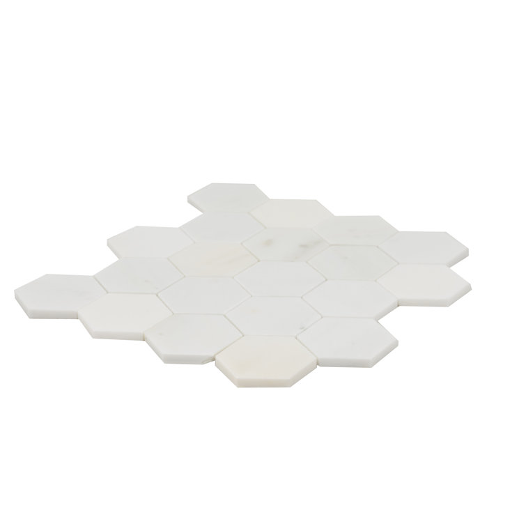 Greecian Marble Hexagon Mosaic Wall and Floor Tile