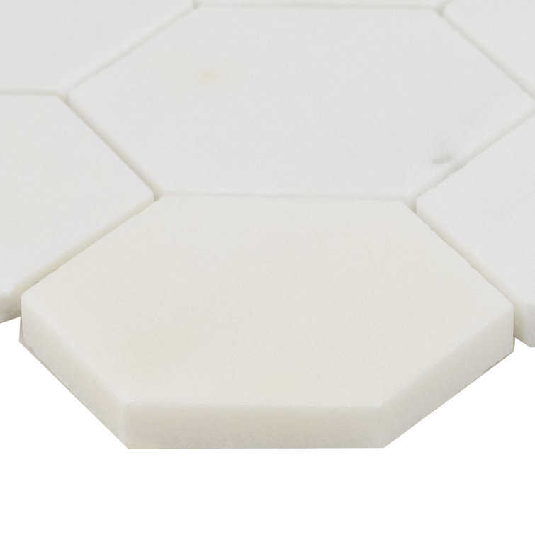 Greecian Marble Hexagon Mosaic Wall and Floor Tile