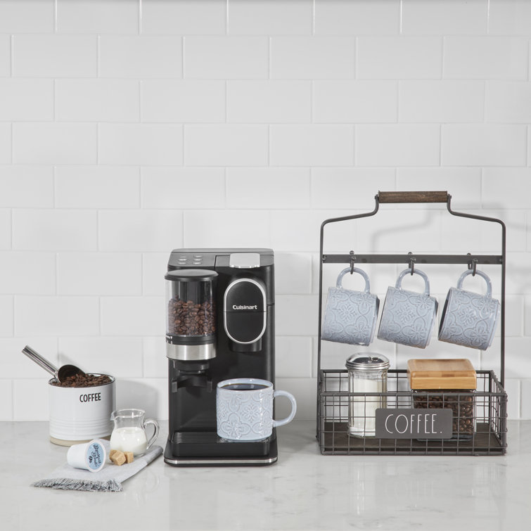 Sleek Black Single-Serve Grind & Brew Coffeemaker with Conical Burr Grinder