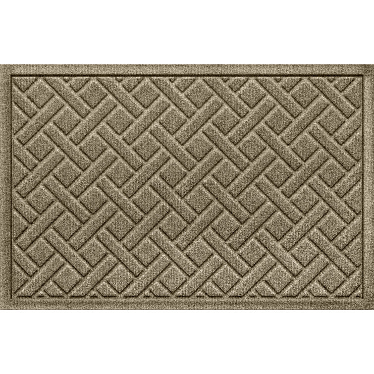Camel Lattice Rubber Backed Outdoor Door Mat