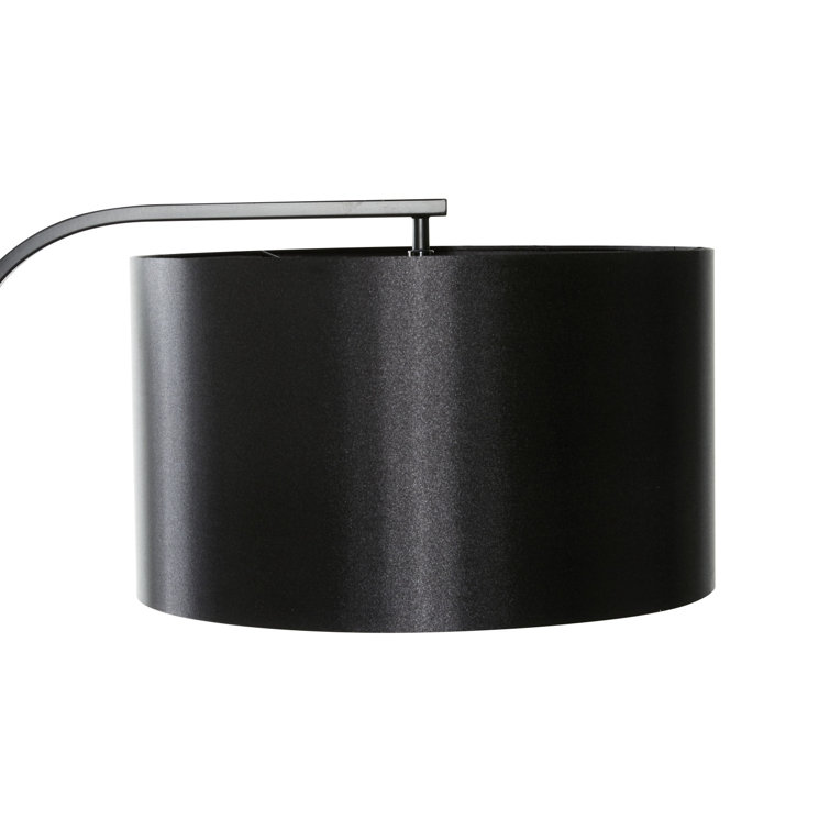 Dorian Black Metal Arc Floor Lamp with Marble Base
