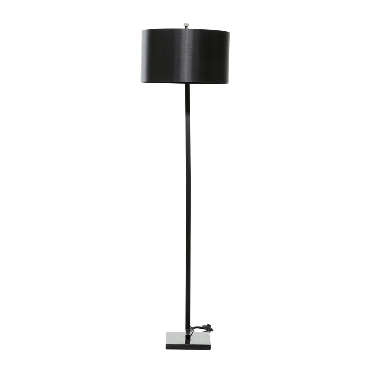 Dorian Black Metal Arc Floor Lamp with Marble Base