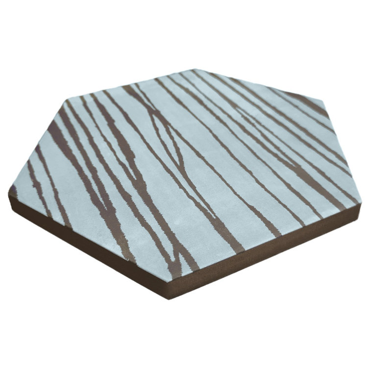 Modern Hex Zen 9" Multicolor Matte Porcelain Tile